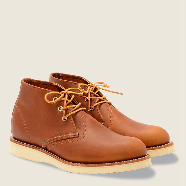 Red Wing Mens Work - Chukka-iginal Leather - Heritage Shoes Brown - 6703BVHLJ